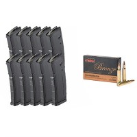 Bulk Brownells Bronze With Pmags FMJ Ammo