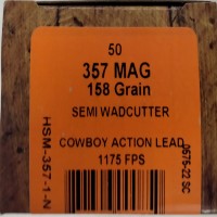 HSM Semi Wadcutter Cowboy Action Load Brass M-ID Ammo