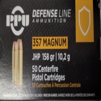 Bulk PPU Defense Line Brass M-ID JHP Ammo