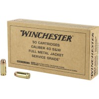 Winchester Service Grade Flat Nose FMJ Ammo