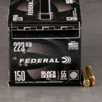 223 Rem Ammo - Bulk Federal Black Ammo FMJ Bulk Federal Black FMJ Ammo