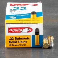 Aguila Sub-Sonic Solid Point Ammo
