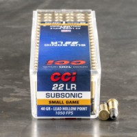 22LR Ammo - CCI Sub-Sonic Ammo HP CCI Sub-Sonic HP Ammo