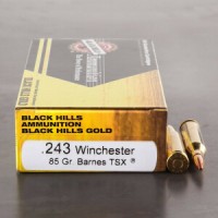 243 Win Ammo - Black Hills Gold Barnes HP Ammo TSX Black Hills Gold Barnes HP TSX Ammo