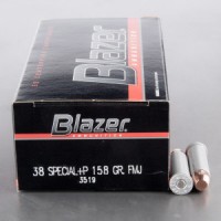 Bulk Blazer Flat Nose FMJ +P Ammo