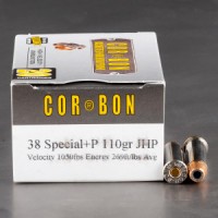 38 Special Ammo - Corbon Ammo JHP +P Corbon JHP +P Ammo