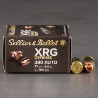 380 Auto Ammo - Bulk Sellier & Bellot XRG Defense Ammo SCHP Bulk Sellier & Bellot XRG Defense SCHP Ammo