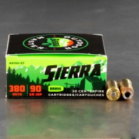380 Auto Ammo - Sierra Outdoor Master Ammo JHP Sierra Outdoor Master JHP Ammo