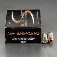 380 Auto Ammo - Speer Gold Dot Ammo JHP Speer Gold Dot JHP Ammo