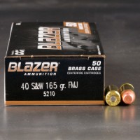 40 S&W Ammo - Bulk Blazer Brass FMJ Bulk Blazer Brass FMJ Ammo