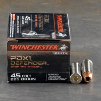 45 Long Colt Ammo - Winchester Defender Bonded Ammo JHP Winchester Defender Bonded JHP Ammo