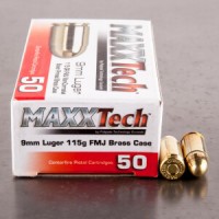 Bulk MAXXTech Brass FMJ Ammo