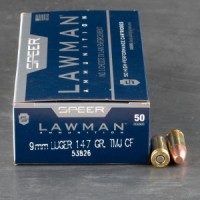 9mm Ammo - Speer Lawman Cleanfire RN Ammo TMJ Speer Lawman Cleanfire RN TMJ Ammo