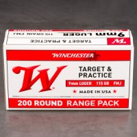 Bulk Winchester Range FMJ Ammo
