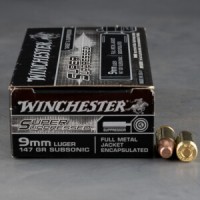 9mm Ammo - Winchester Super Suppressed Encapsulated Ammo FMJ Winchester Super Suppressed Encapsulated FMJ Ammo