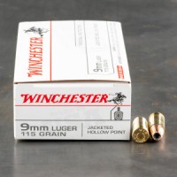 9mm Ammo - Winchester USA Ammo HP Winchester USA HP Ammo