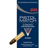 Cci Pistol Match Lead RN Ammo