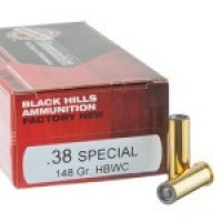 38 Special Ammo - Ammo Black Hills Hollow Back Wadcutter HBWC Ammo Black Hills Hollow Back Wadcutter HBWC Ammo