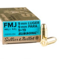 9mm Ammo - Bulk Subsonic Ammo Sellier & Bellot FMJ Bulk Subsonic Sellier & Bellot FMJ Ammo