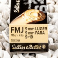 Bulk Sellier & Bellot Luger FMJ Ammo