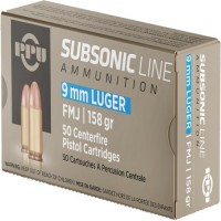 Ppu Luger Subsonic FMJ Ammo