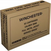 Winchester Service Grade Luger FMJ Ammo