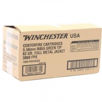 Bulk Bulk Winchester WM8551000 M855 Green Tip Penetrator IN STOCK NO BACKORDERS FMJ Ammo