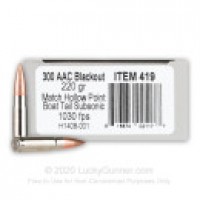 Underwood Subsonic HPBT Ammo