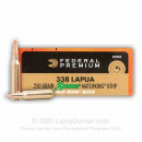 338 Lapua Mag Ammo - Federal Premium Sierra Match King Gold Medal HPBT Federal Premium Sierra Match King Gold Medal HPBT Ammo