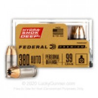 380 Auto Ammo - Federal Personal Defense Hydra-Shok Deep JHP Federal Personal Defense Hydra-Shok Deep JHP Ammo
