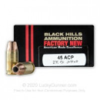 45 ACP/Auto Ammo - Black Hills JHP +P Black Hills JHP +P Ammo