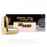 45 ACP/Auto Ammo - Sig Sauer Elite Performance JHP Sig Sauer Elite Performance JHP Ammo