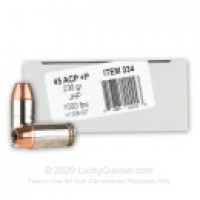 45 ACP/Auto Ammo - Underwood JHP +P Underwood JHP +P Ammo