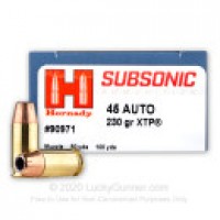 45 ACP/Auto Ammo - XTP Hornady Subsonic XTP Hornady Subsonic Ammo