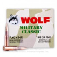 Bulk Wolf Military Classic FMJ Ammo