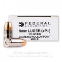 9mm Ammo - Bulk Federal Hi-Shok LE JHP +P+ Bulk Federal Hi-Shok LE JHP +P+ Ammo