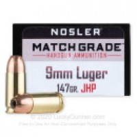 9mm Ammo - Nosler Match Grade JHP Nosler Match Grade JHP Ammo