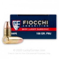 9mm Ammo - Sub-Sonic Fiocchi FMJ Sub-Sonic Fiocchi FMJ Ammo