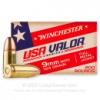 9mm Ammo - Winchester USA VALOR FMJ Winchester USA VALOR FMJ Ammo