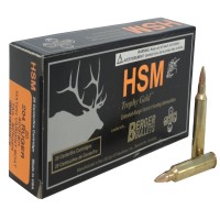 HSM Varmint Gold Berger Boat Tail HP Ammo