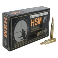 HSM Varmint Gold Berger Flat Base HP Ammo