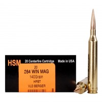 HSM Trophy Gold Berger Hunting VLD Boat Tail HP Ammo