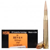 HSM Trophy Gold Berger Hunting VLD Boat Tail HP Ammo