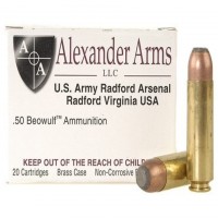 Alexander Arms Hawk Jacketed Flat Point Ammo