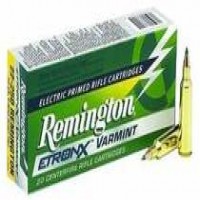 Remington ETRONX Varmint V-Max Boat Tail Brass Case Ammo