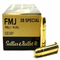 38 Special Ammo - Sellier & Bellot Ammo Brass Case FMJ Sellier & Bellot Brass Case FMJ Ammo
