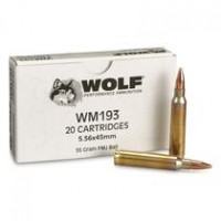 Bulk Wolf M193 Brass Case FMJ Ammo