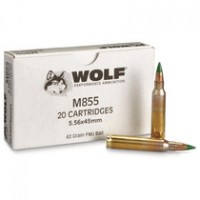 Wolf M855 Brass Case FMJ Ammo
