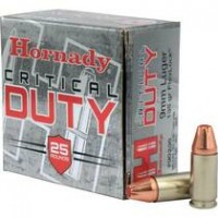 Hornady Critical Duty Luger Flexlock Nickel Plated Brass Ammo