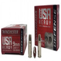 Winchester Ready Luger Nickel Plated Brass Case HP +P Ammo